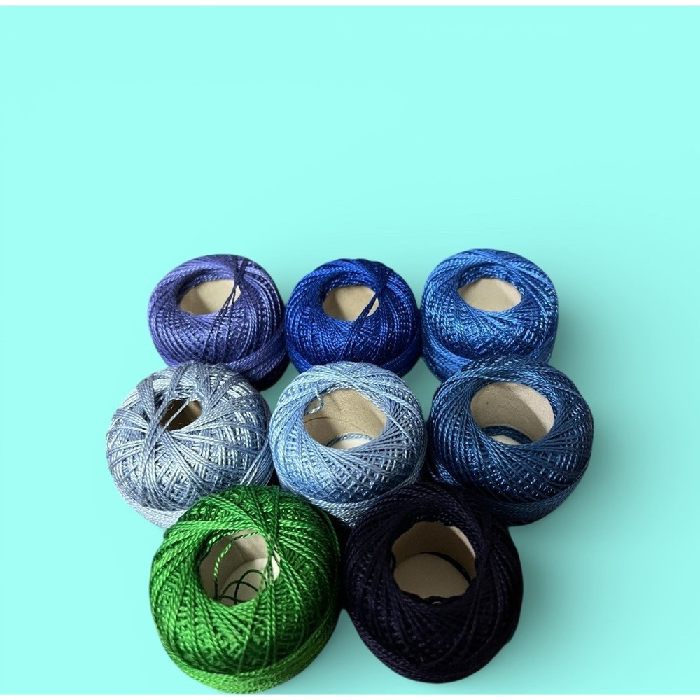 Anchor Cotton Perle 8 Lot Of 8 Thread Embroidery Crochet Handwork Mixed Colors